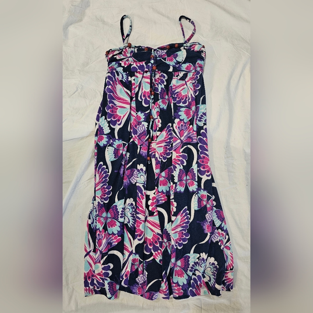 Girls' Butterfly Beaded Maxi Dress